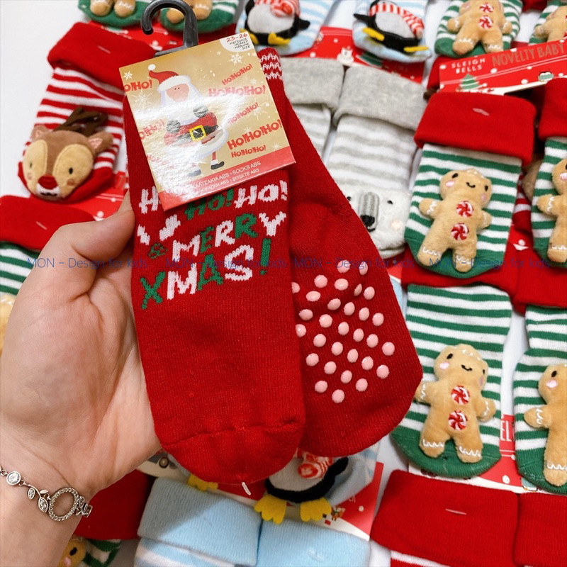 Tất Noel Giáng sinh siêu yêu cho bé