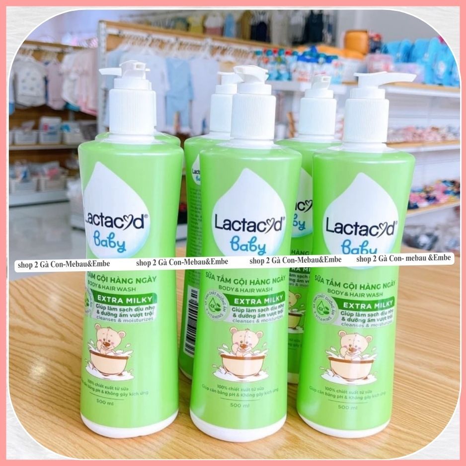 Sữa tắm gội cho bé Lactacyd milky 250ml