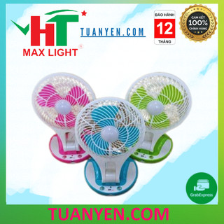 Quạt bàn sạc Mini  3 cánh M-5580 ( LOẠI 1 ) có đèn cực sáng chính hãng