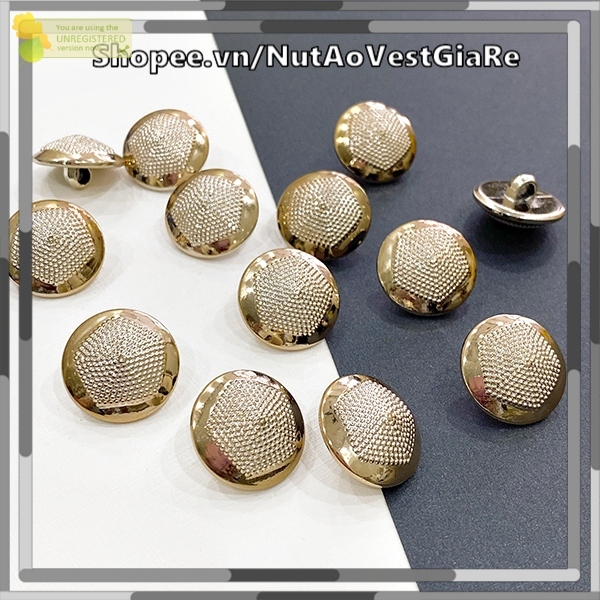 Set 10 Cúc Vest Vàng Đơn Giản, Có chân khâu, nút áo vest, áo dạ giá rẻ