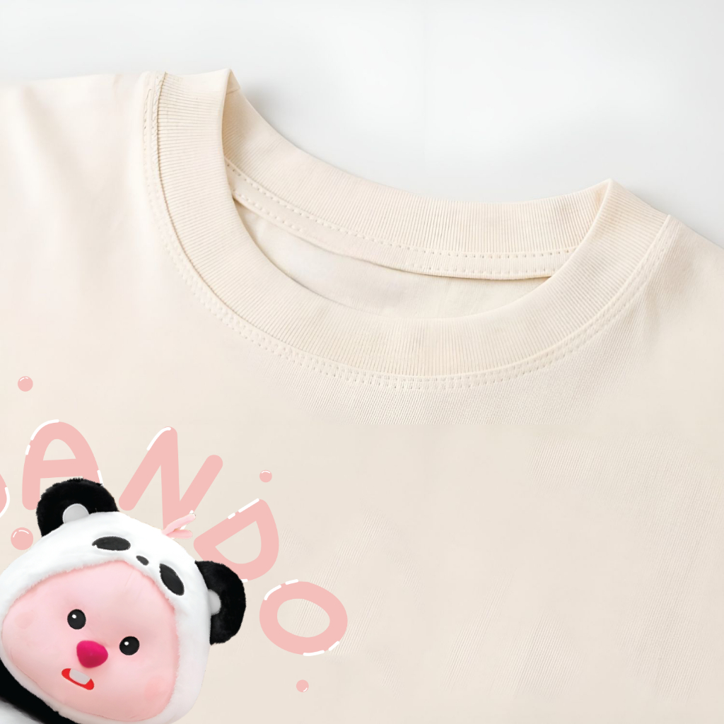 Áo thun YANDO Loopy unisex nam nữ form rộng cổ tròn ulzzang BABY SHARK Cotton 100% 250GSM Local Brand