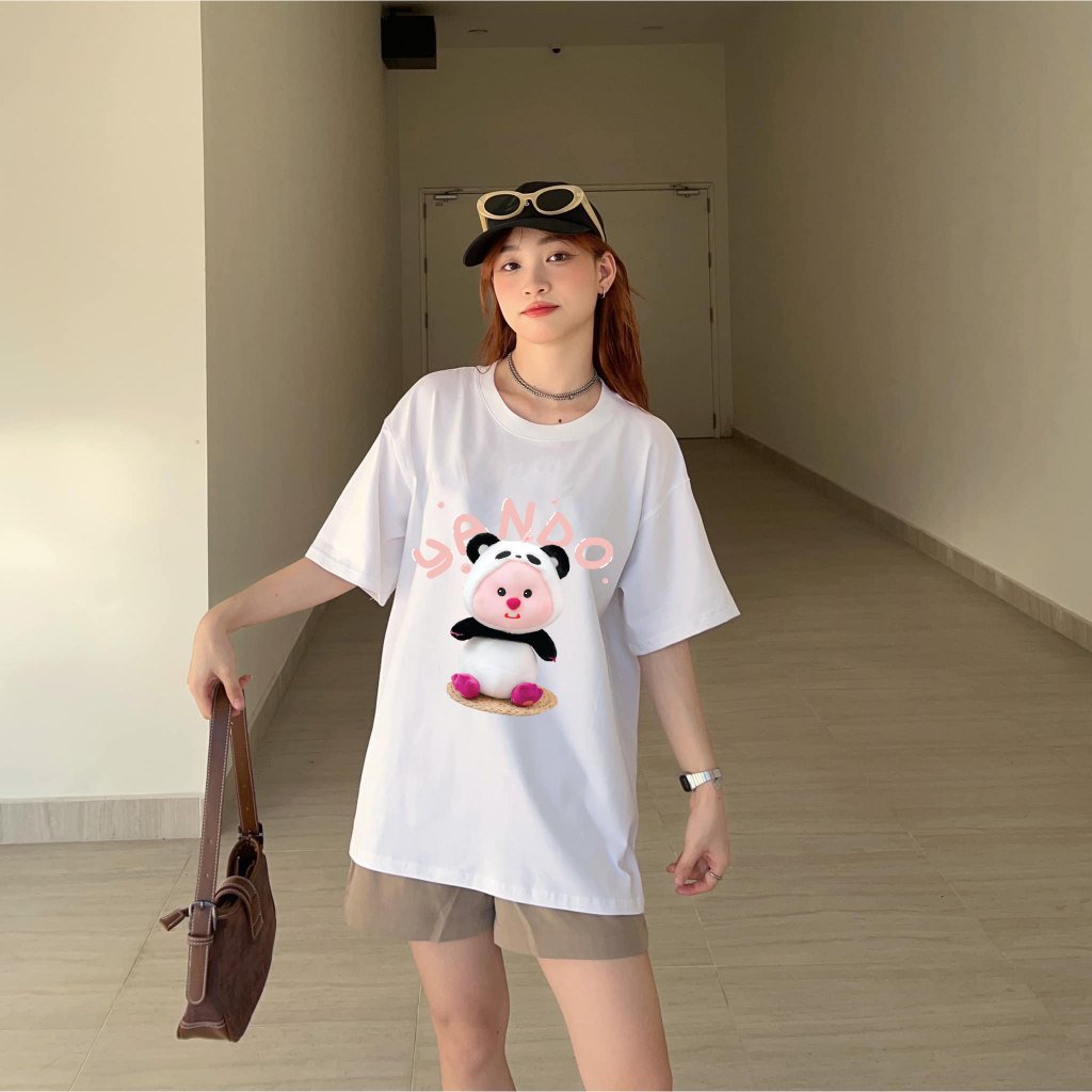 Áo thun YANDO Loopy unisex nam nữ form rộng cổ tròn ulzzang BABY SHARK Cotton 100% 250GSM Local Brand