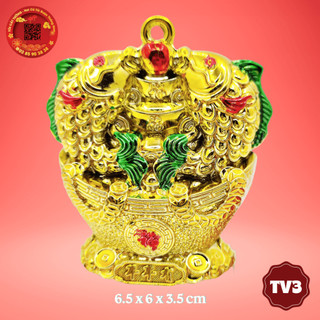 Cặp cá chép trên thỏi vàng,nguyên liệu làm tháp tỏi thần tài, bông tỏi ông địa, bàn thờ, trang trí tết - TỎI CÁT TƯỜNG