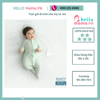 Body dài tay hrnee modal organic (size 0-3, 3-6m/0