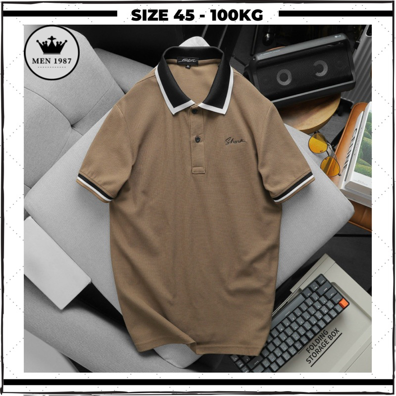 Áo polo nam trung niên cao cấp vải cotton mát form rộng big size, áo thun nam cho bố làm quà