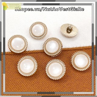 Nút cườm đính hạt giả ngọc size 1.2cm, 1.5cm, 1.8cm, 2cm