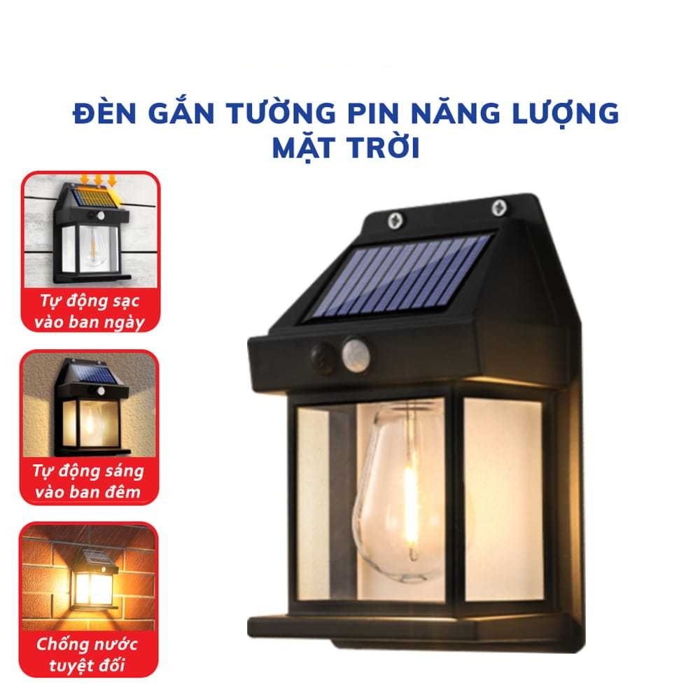 Đèn Năng Lượng Mặt Trời Cảm Biến Hồng Ngoại, Đèn Tích Điện Năng Lượng Treo Tường Dây Vonfam Chống Th