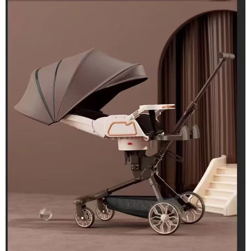 Xe đẩy 2 chiều gấp gọn phiên bản mới V9-666 có bàn ăn +đàn led