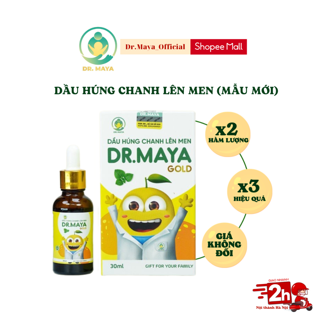 Dầu húng chanh lên men Minion Gold Dr.Maya thể tích 30ml - Combo 2 sản phẩm