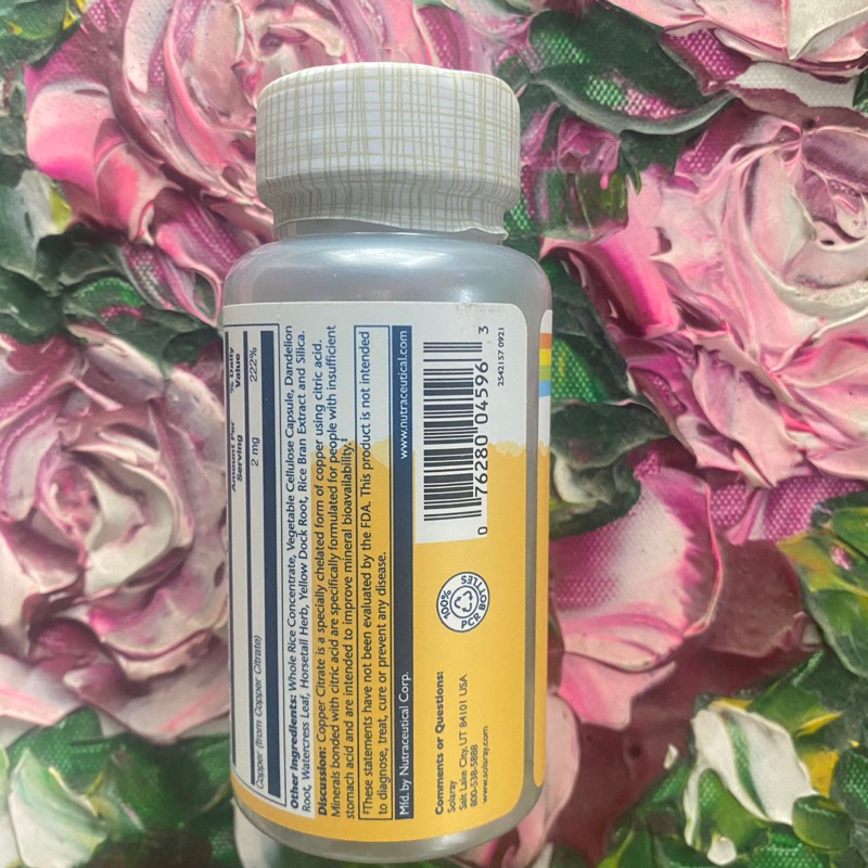 💐Viên Bổ Sung Đồng Solaray Copper Citrate VegCap 2mg 60 viên