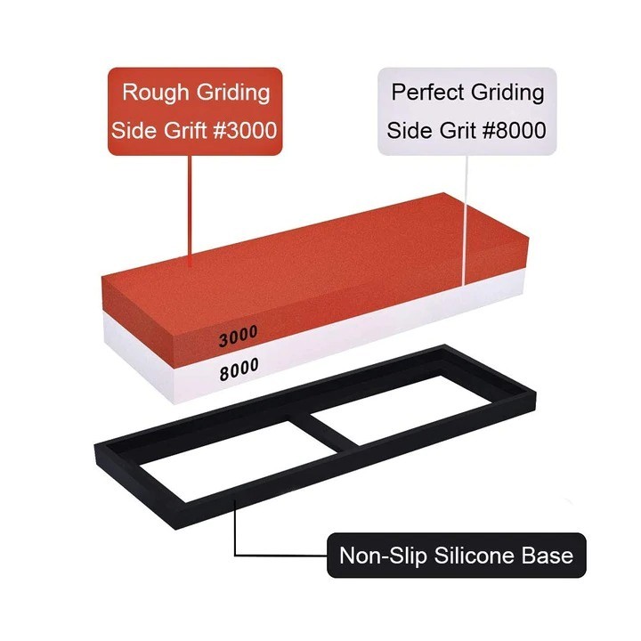 Đá Mài Dao Nhật Bản 2 Mặt Siêu Sắc Độ Mịn 1000 Đến 8000 Dụng Cụ Mài Dao Kéo Chuyên Nghiệp