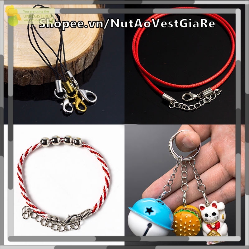 Set 10 chiếc móc càng cua 1.1cm làm vòng tay, móc khóa, handmade