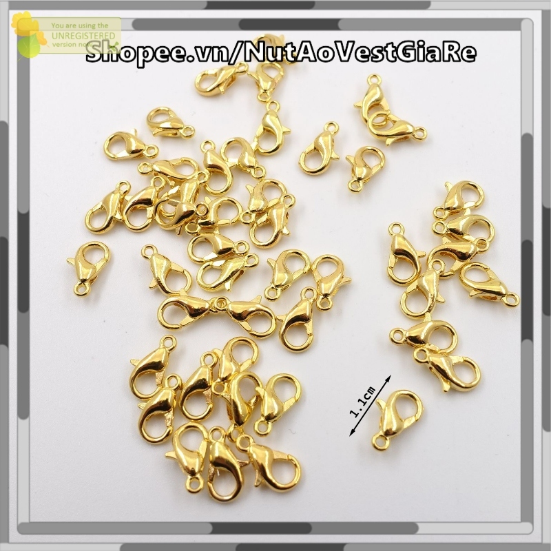 Set 10 chiếc móc càng cua 1.1cm làm vòng tay, móc khóa, handmade