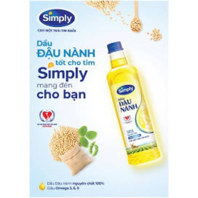 Dầu ăn simply 1l/2l