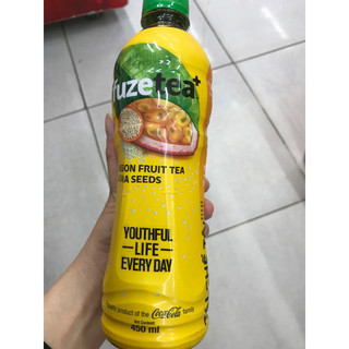 Trà chanh dây và hạt chia fuzetea+ chai 450ml