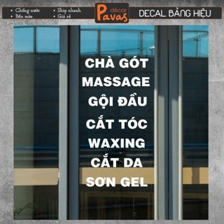 Decal Chữ Dán Kính Trang Trí Tiệm Nail, Mi, Uốn Tóc chống nước. DQ07