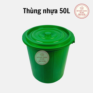Thùng 50, 60L đựng gạo, đựng nước, trồng rau - Phi nhựa công nghiệp size lớn đựng hàng hoá tiện lợi