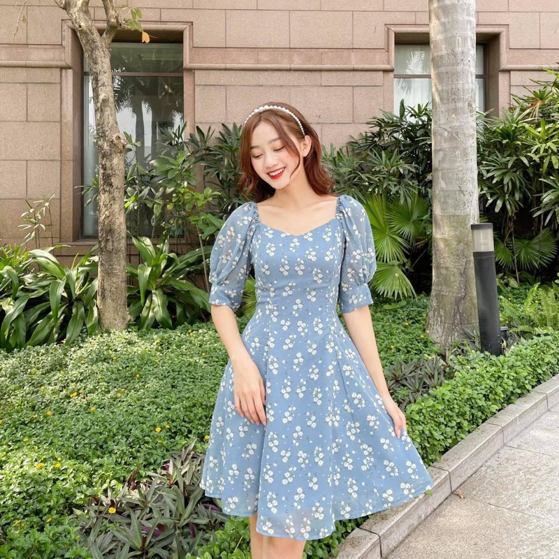 Đầm voan hoa Elly clothing