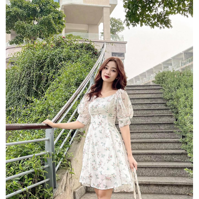 Đầm voan hoa Elly clothing