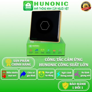 Công tắc thông minh wifi hunonic, công tắc điều khiển từ xa qua điện thoại hình vuông - hnsv