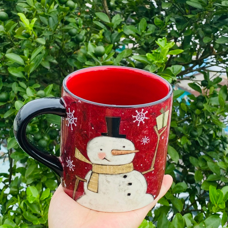 Ly Giáng sinh Christmas Snowman dung tích lớn 550ml