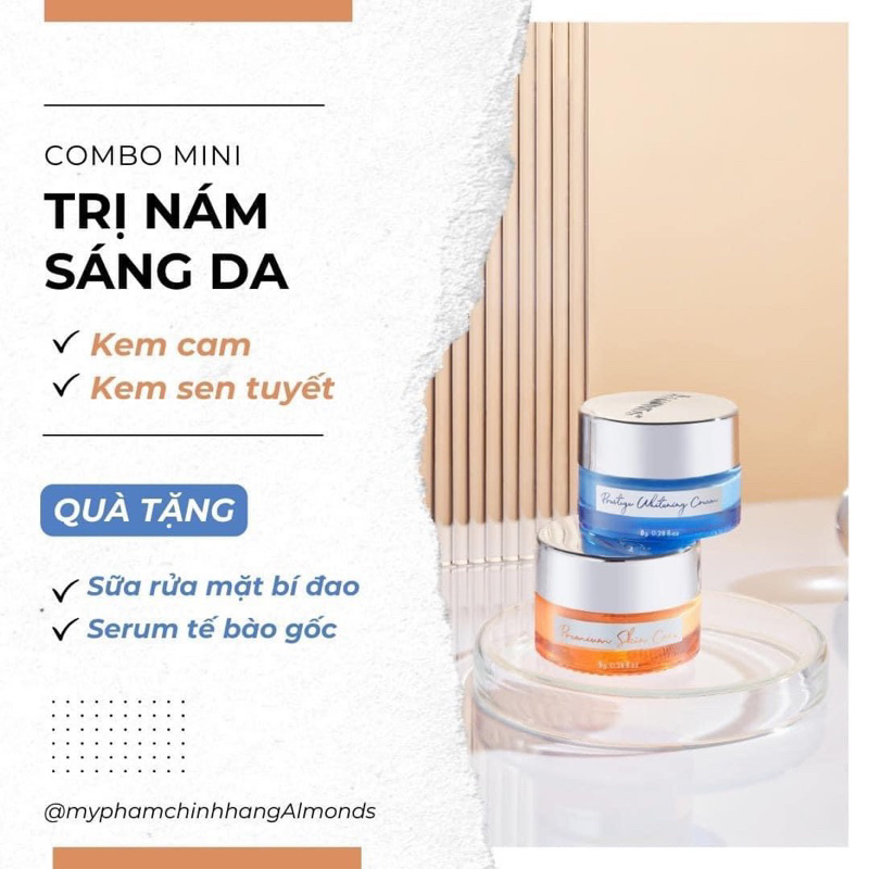 Combo dưỡng  ngày đêm kem cam , sen tuyết