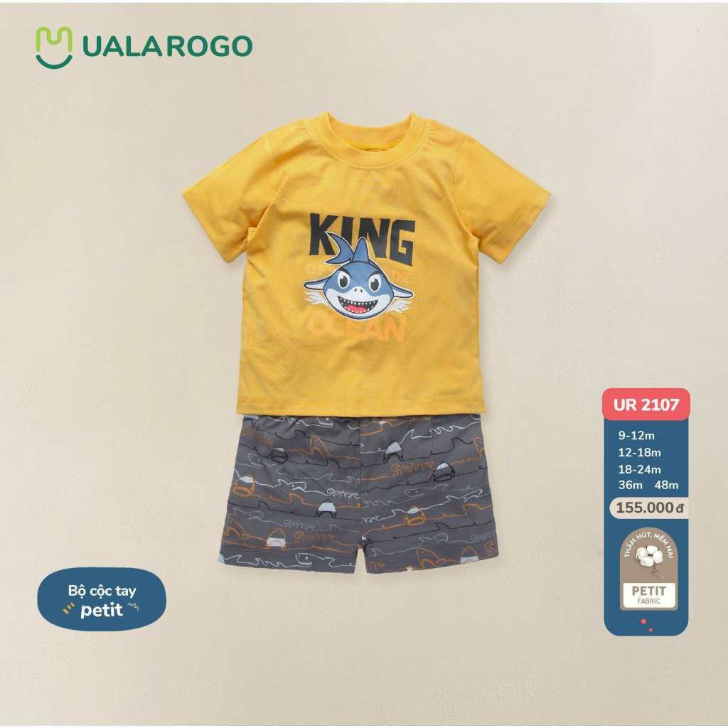 Bộ cộc tay cài vai Pettit UALA ROGO 6m - 4Y