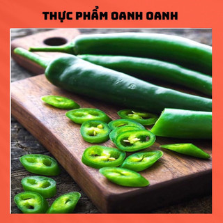 100gram ớt sừng xanh Hàn Quốc ăn kèm lá vừng thịt nướng ngon giòn ngọt.