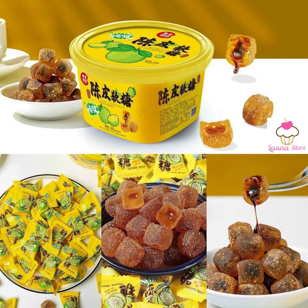 Kẹo dẻo vị ô mai mix chanh muối 1 xô kẹo 200gr, kẹo dẻo nhân xí muội chua ngọt dẻo dai HongKong