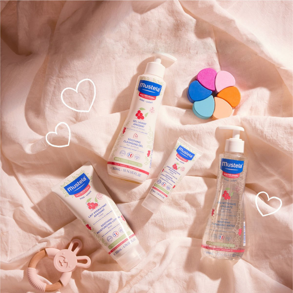 Mustela Nước Làm Sạch Mặt, Cơ Thể Cho Trẻ Sơ Sinh, Trẻ Nhỏ Da Nhạy Cảm No-Rinse Soothing Micellar Cleansing Water 300ml