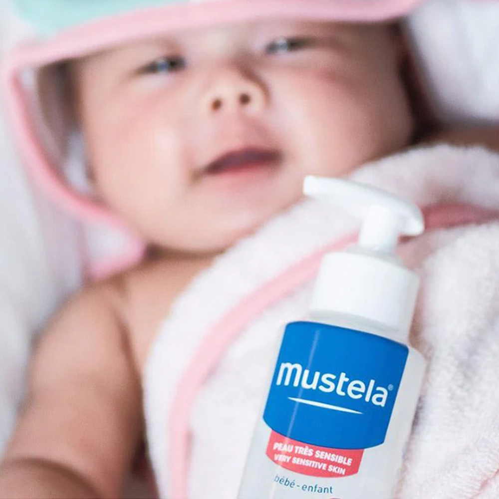 Mustela Nước Làm Sạch Mặt, Cơ Thể Cho Trẻ Sơ Sinh, Trẻ Nhỏ Da Nhạy Cảm No-Rinse Soothing Micellar Cleansing Water 300ml