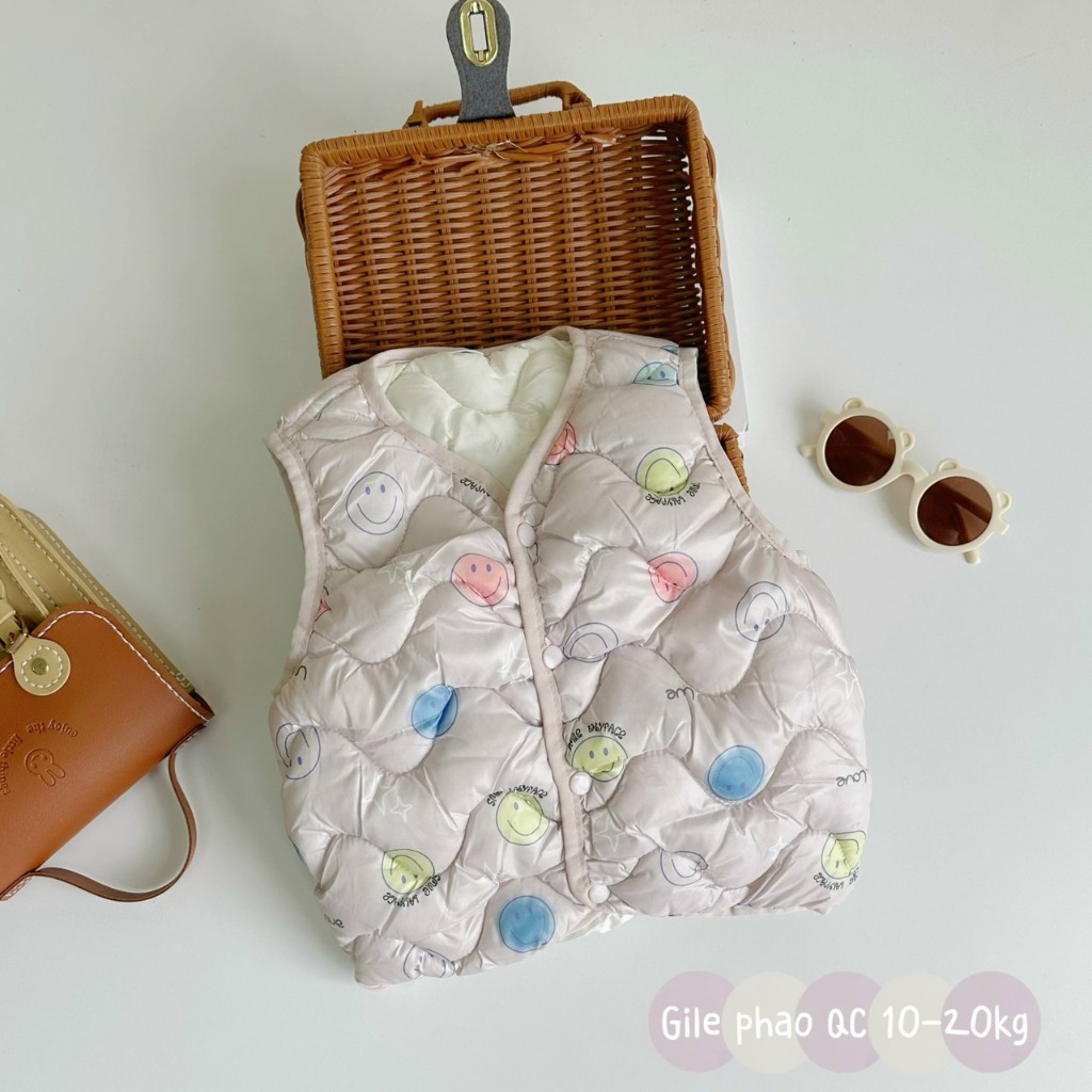 Áo phao gile Quảng châu cho bé trai bé gái