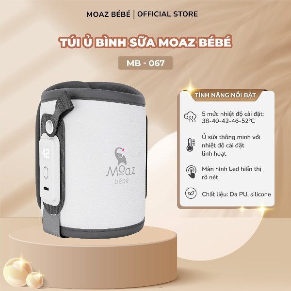 Túi ủ bình sữa MB067 Moaz BéBé MB-067 & Nhiệt kế KTS MB040