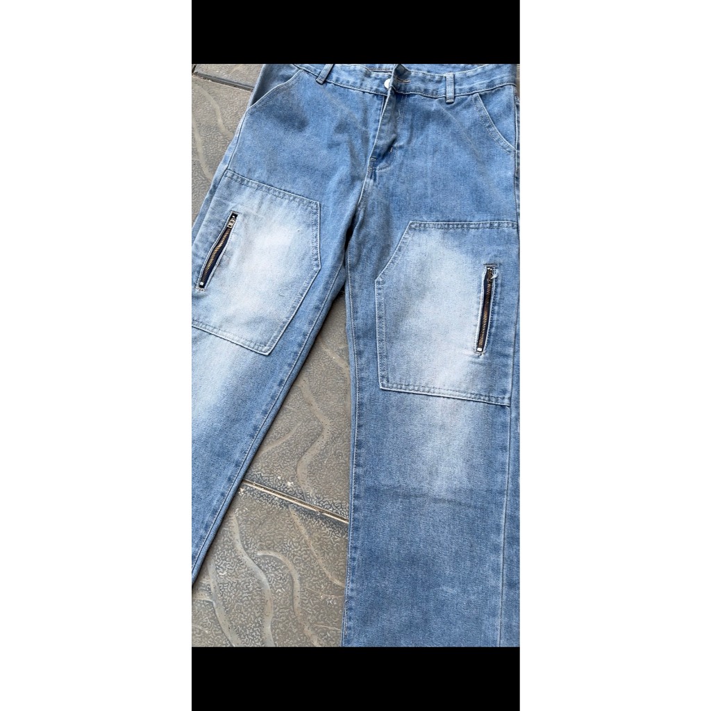 Quần Jean Nam Wash Khóa Zip Xanh 51 Dream.Land