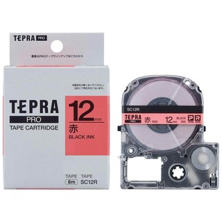 Nhãn in tepra khổ 12mm dùng cho máy tepra sr-r170v / sr300 / sr530 / sr970 / sr5900p / sr-r7900p