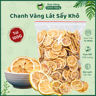 Chanh Vàng Sấy Khô Detox Tốt Cho Sức Khỏe Túi 100g, Chanh Vàng Úc Thái Lát Sấy Khô Pha Trà Giảm Cân, Cung Cấp Vitamin C