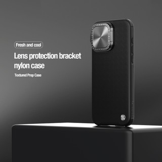 ỐP LƯNG IPHONE 15 PRO MAX - 15 PRO NILLKIN TexturedProp CHÍNH HÃNG - Hổ trợ sạc không dây từ tính kèm nắp bảo vệ Camera
