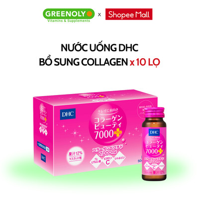 Nước Uống Bổ Sung Collagen Beauty 7000 Chống Lão Hóa Da DHC 50ml x 10 Lọ