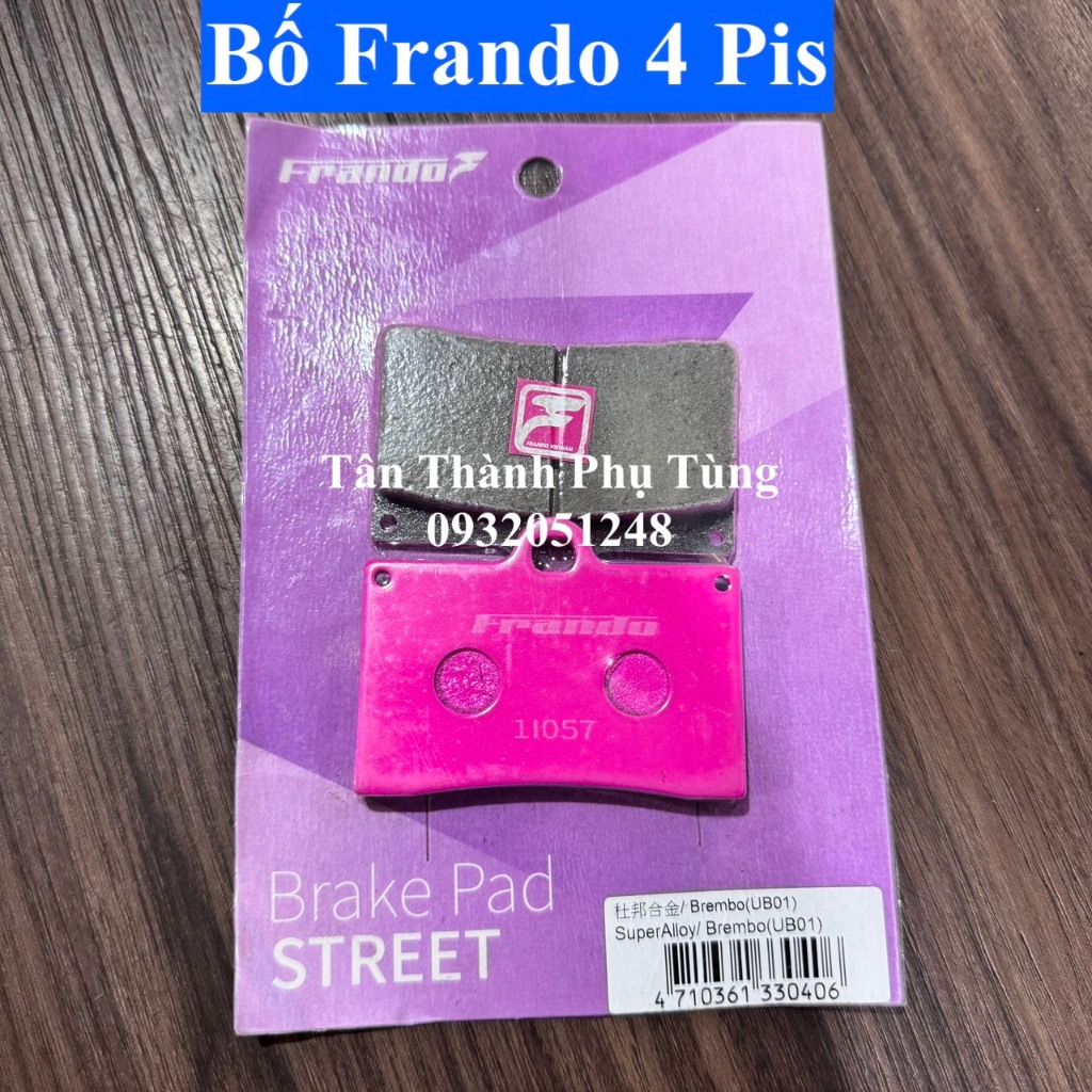 Bố thắng Frando, Ascossato chính hãng: Heo 2Pis /2Pit đối xứng, 4Pis/ 4Pit