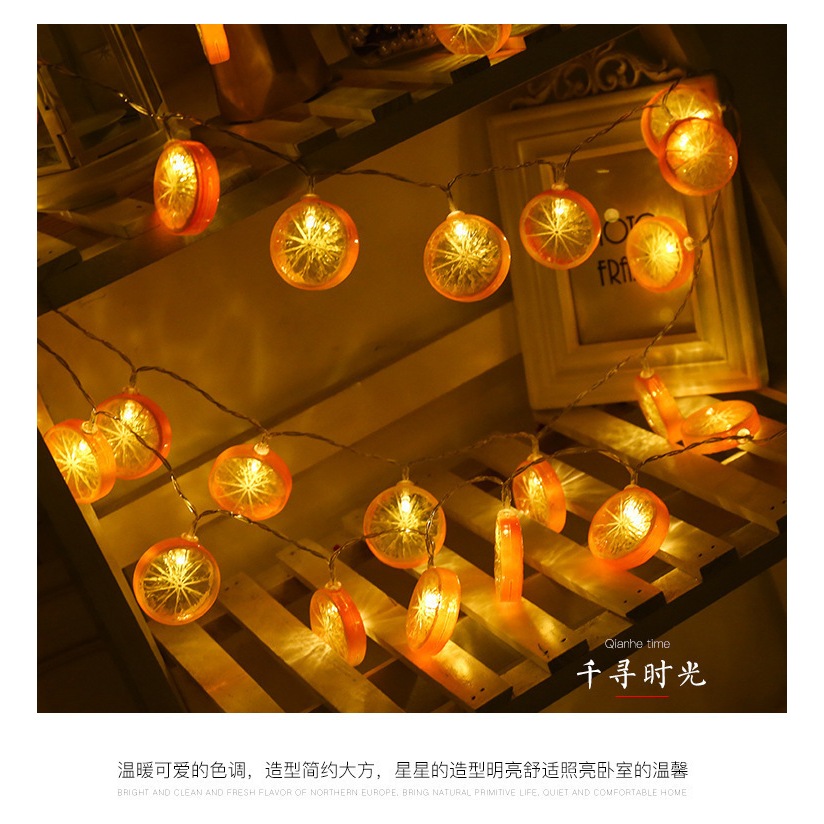 Đèn Led Hình Lát Chanh Độc Đáo Dùng Decor, Trang Trí Lễ Hội, Quán Cà Phê