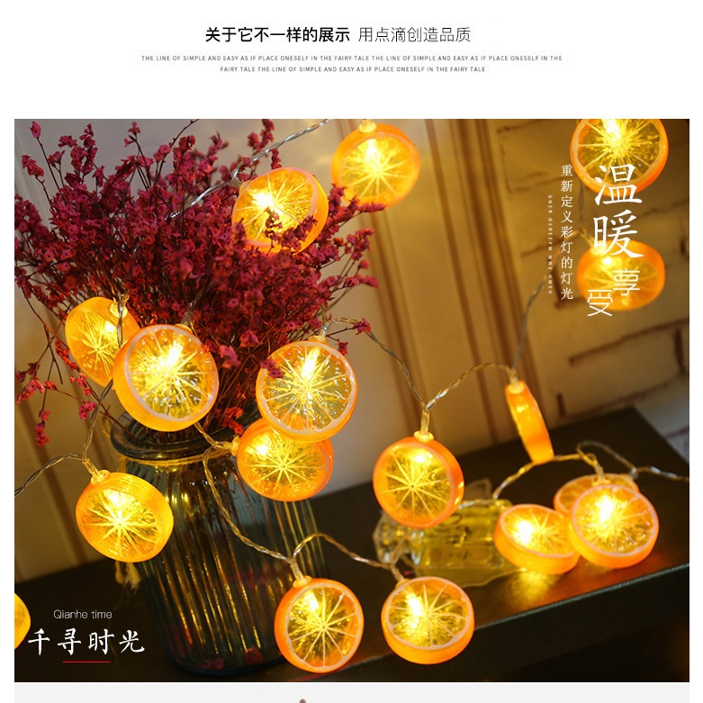 Đèn Led Hình Lát Chanh Độc Đáo Dùng Decor, Trang Trí Lễ Hội, Quán Cà Phê