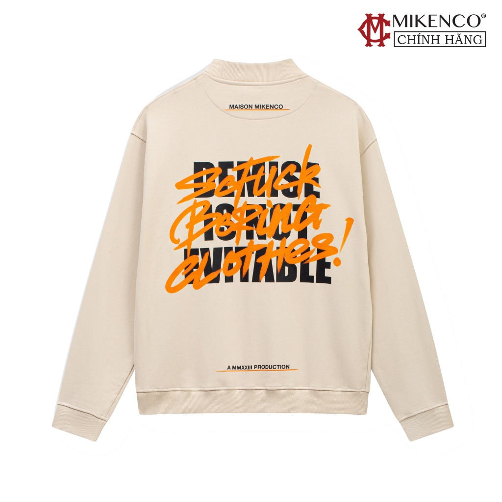 Áo nỉ unisex MIKENCO Script Sweater