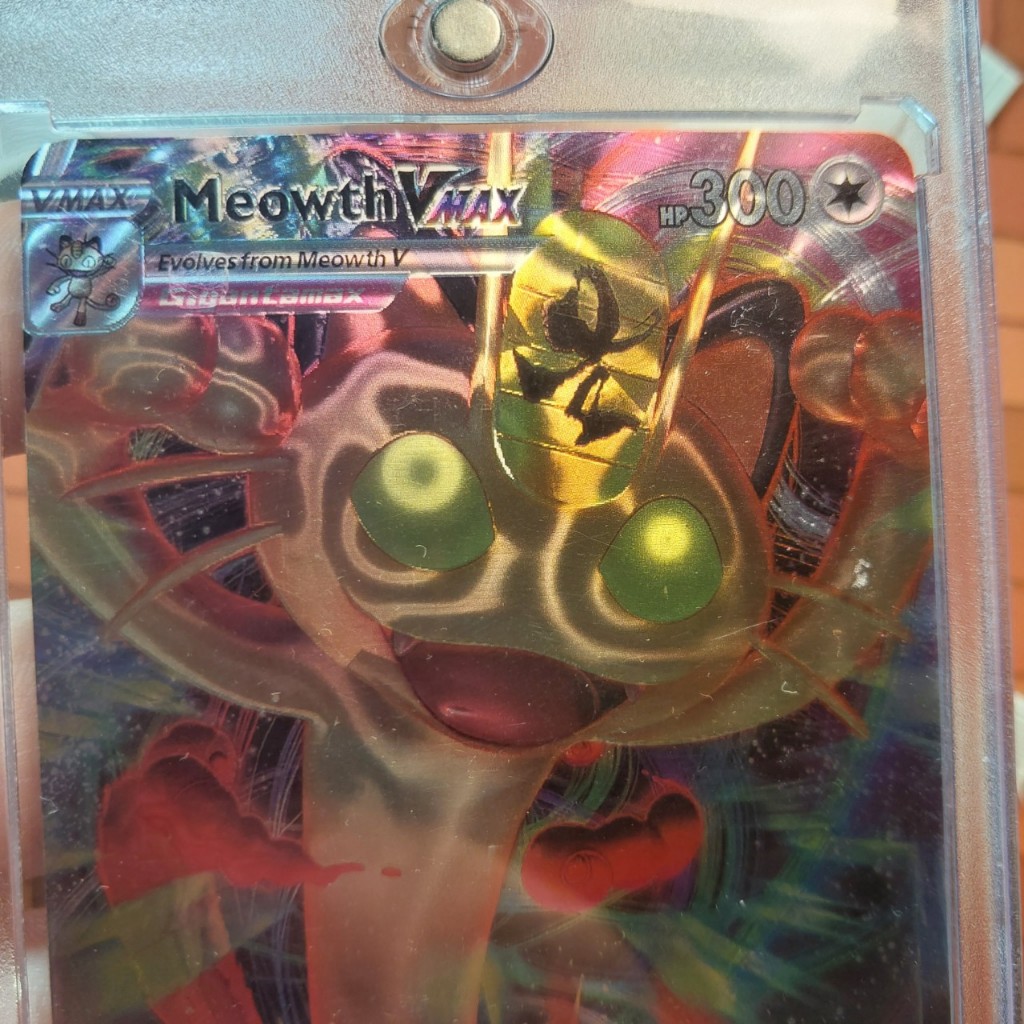 Thẻ nhôm Uta ánh 3D Full Art Meowth Vmax 005 2123 d44 1-1