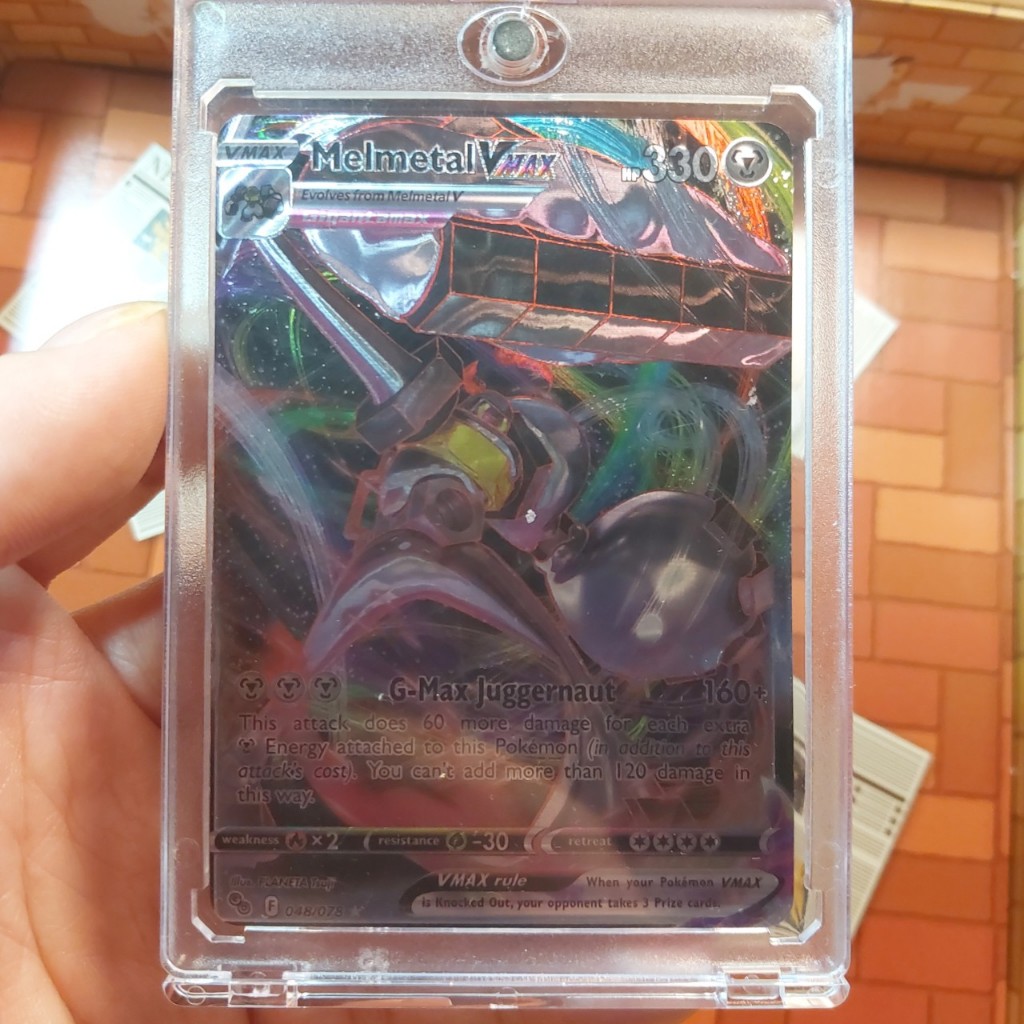 Thẻ nhôm Uta ánh 3D Full Art 048 Melmetal VMAX 2123 d44 1-2