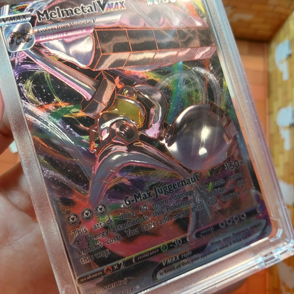 Thẻ nhôm Uta ánh 3D Full Art 048 Melmetal VMAX 2123 d44 1-2