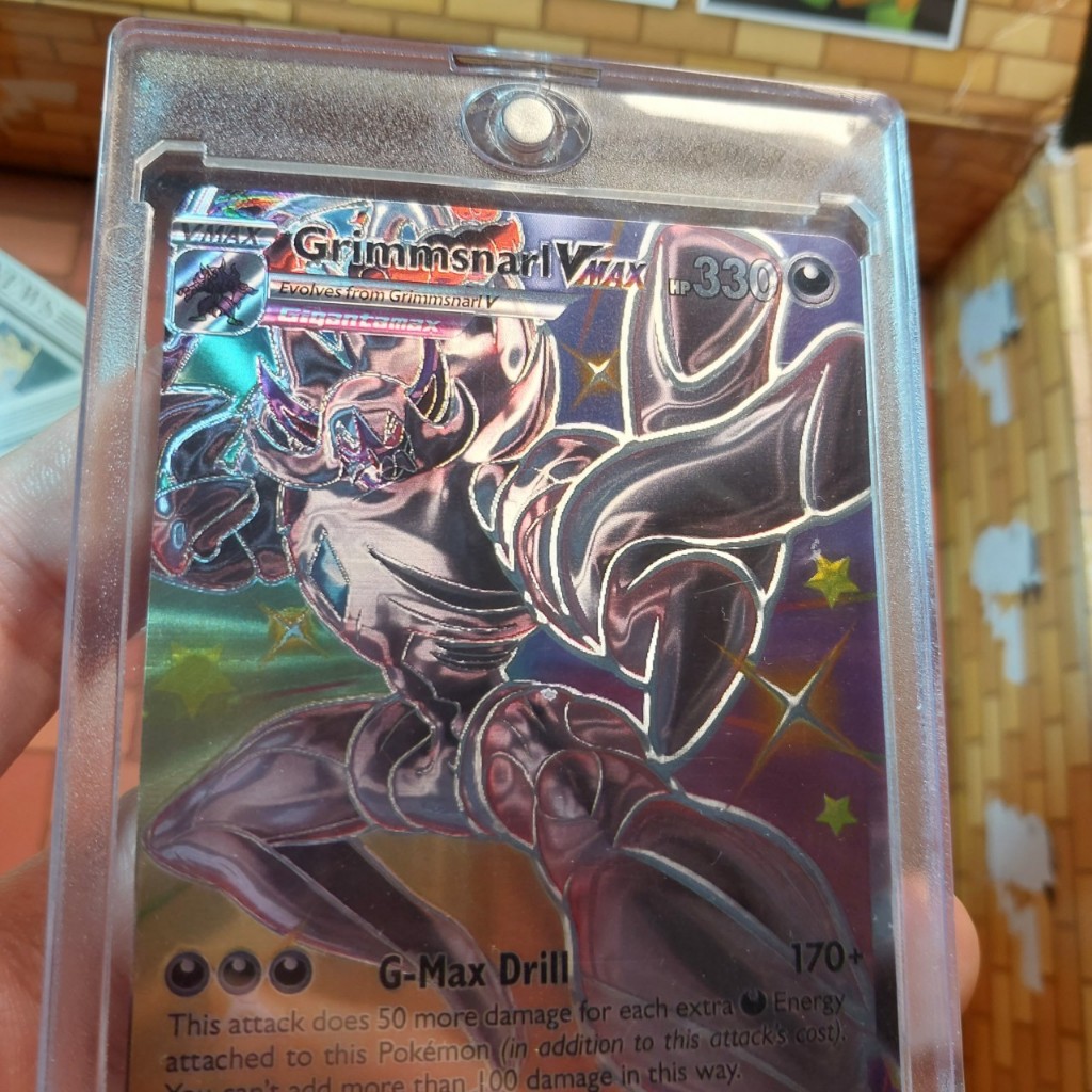 Thẻ nhôm Uta ánh 3D Full Art Grimmsnarl VMAX SV117 SV122 ác quỷ bóng đêm 2123 d44 1-3