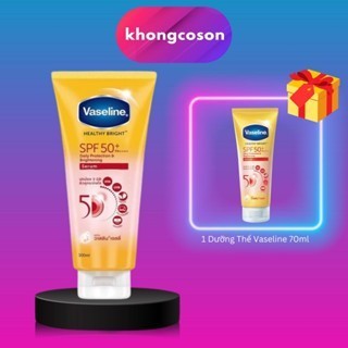 [Tặng 70ml] Sữa Dưỡng Thể Vaseline Healthy Bright Daily Protection & Brightening Serum SPF 50+ PA++++ 300ml [T9/2024]