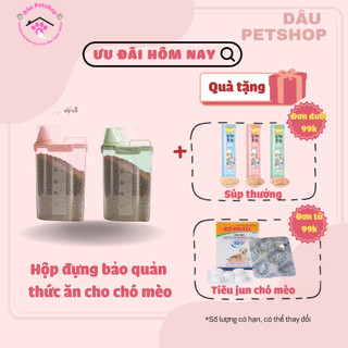 Hộp đựng bảo quản thức ăn cho chó mèo