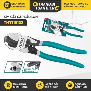 Kìm cắt cáp điện Total THT115102 đầu lớn kích thước 250mm, thép carbon 55# Kềm cắt chính hãng