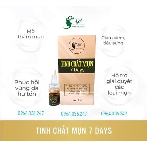 Serum Tinh Chấy Mun 7Day -giảm mụn thâm rỗ- Skin 7 Days - Công dụng 5 trong 1 hiệu quả sau 7 ngày